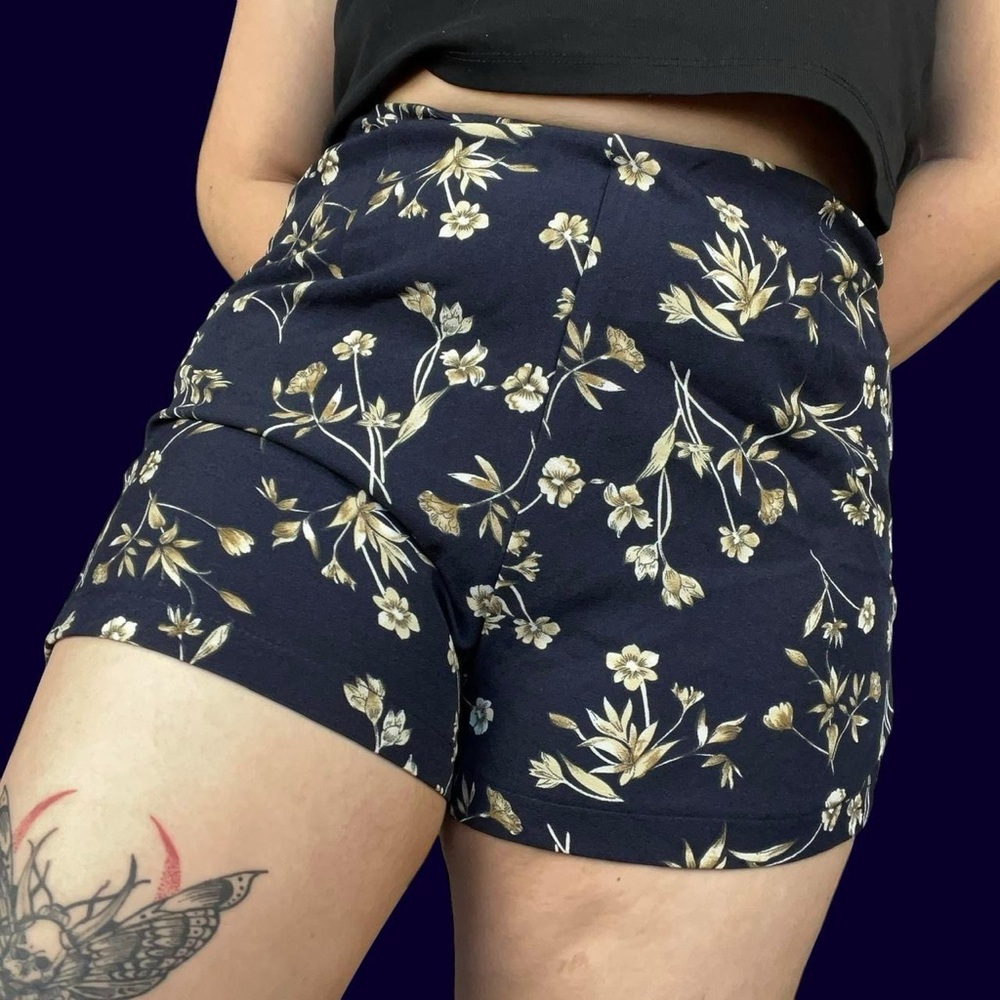 High Waist Floral Shorts
